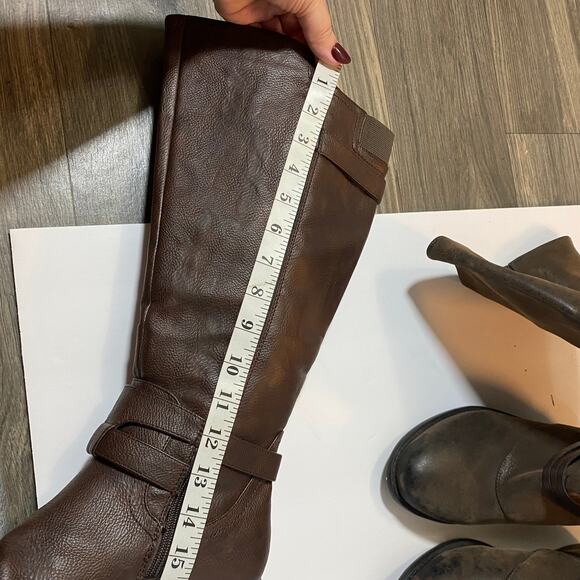LifeStride Francesca Wide Calf Tall Shaft Boot Knee High Dark Brown Sz 8 WC - Picture 15 of 15